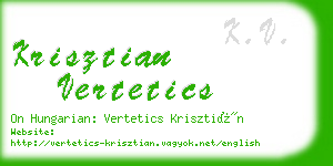 krisztian vertetics business card